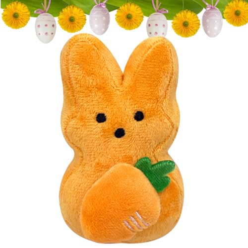 Toseky Pluche paashaas, pluche paashaas   Paashaas pop knuffels   Knuffel schattige gevulde pop, konijntje knuffel 4,7 inch met wortel, pluche konijn paasdecoraties