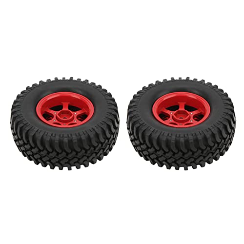 BROLEO 100 Mm 1,9 Inch Rubberen Banden, Lange Levensduur 1,9 Inch Rubberen Band voor 1/10 RC Auto voor SCX10 RC Auto (rood)