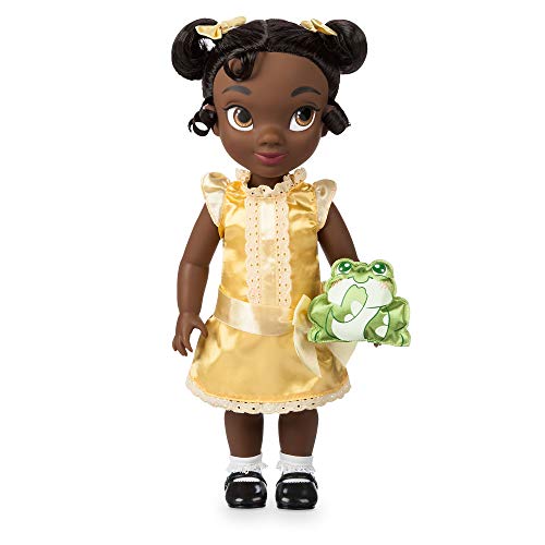 Disney officiële Tiana, pop uit animatiefilmcollectie, De prinses en de kikker, 39 cm met echt uitziend haar en outfit, collector's item, pop is geschikt voor 3 jaar en ouder