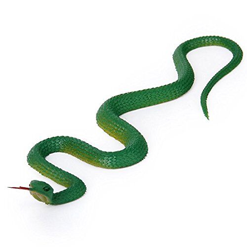 Euizz Simulatie Knuffel Slang Simulatie Snake Rubber Tip Toy -Groen