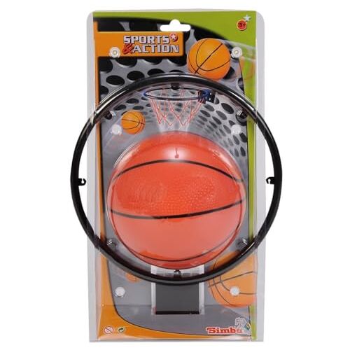 Smoby Simba 107400675 basketbalmand, mand met net 22 cm, bal 14 cm, 2 delen, vanaf 3 jaar