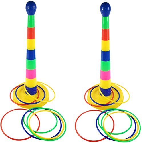 Happyyami 2 Sets ring speelgoed kinderen gooien spelletjes speelgoed voor kinderen speelgoed- kinderspeelgoed gooien spellen gooien cirkel kit sport- Kraag adereindhuls ouder-kind plastic