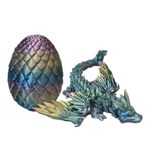 CEMELI 1/3 stuks Drakkenei speelgoed vliegende gelede draak   3D-geprinte Drakkeneieren met draak erin, Crystal Dragon Mystery Dragon Egg, volwassenen Fidget speelgoed voor autsme, Pasen, 4,96x3,7