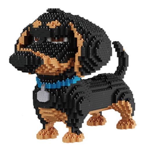 LCTM Schnauzer Model Blokken Set Bouwstenen Perfect Cadeau Ideeën Bouwstenen Mini Gedomesticeerde Dieren Series B