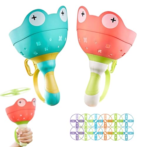 Murghi Vliegend schijfspeelgoed,Vliegende schotelspeelgoed Fairy Spinner Vliegend Speelgoed   Handheld Fidget Flying Toy Trek aan de lijn om ouder-kindinteractie te gooien en te vangen