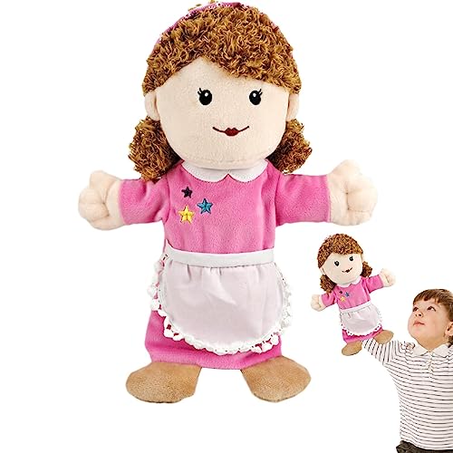 Zankie Familiehandpoppen – poppen voor kinderen, rollenspel voor familieleden, 30 cm, pluche zachte handpoppen, familiepoppen, verhalenspeelgoed, poppen voor meisjes en jongens, poppenset, geschenken