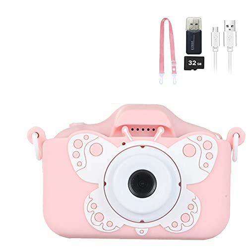 Skiitches Digitale camera voor kinderen speelgoed kinderen foto videocamera met 32 GB SD-kaart voor meisjes en jongens (roze)