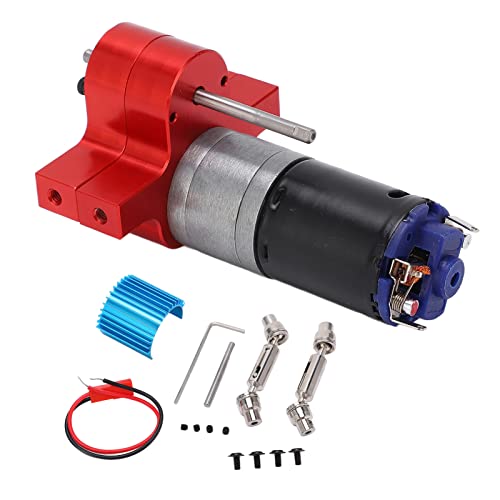 Alomejor RC 370 Motor Versnellingsbak RC Transmissie Versnellingsbak voor WPL B1 B-1 C14 C-14 1/16 RC Truck(rood)