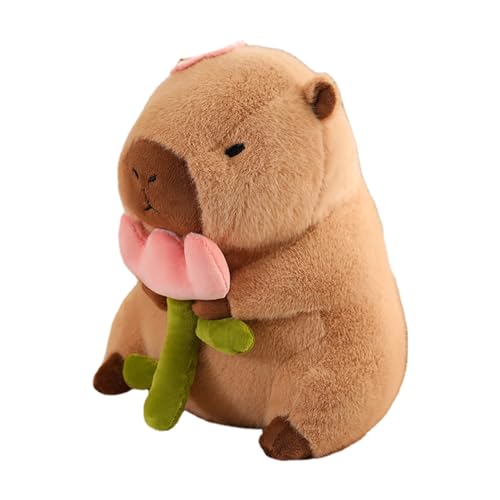 HUNYA Capybara Pluche, Knuffelbare Pluche Capybara, Schattig Capybara Knuffel, Zacht Capybara Pluchekussen, Capybara Knuffel, Capybara Cadeaus