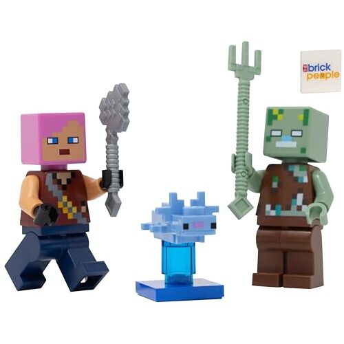 Lego Minecraft: Avonturier met verdronken en Axolotl Combo Pack 6+