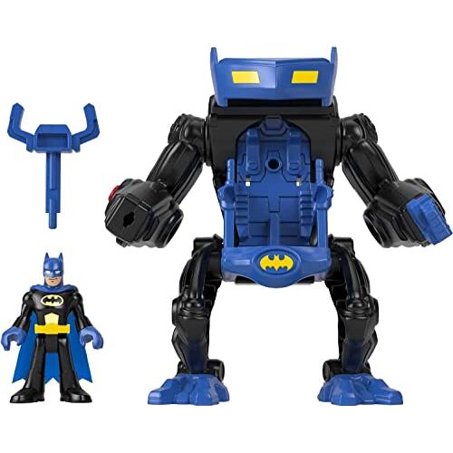 Imaginext Fisher-Price  DC Super Friends Batman Robot Battman Figuur met speelgoed met licht projectiel speer speelgoed + 3 jaar (Mattel HGX79)