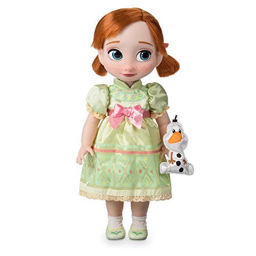 Disney officiële Anna, pop uit animatiefilmcollectie, Frozen, 39 cm, echt uitziend haar, outfit, schoenen, collector's item, prinsessenpop geschikt voor 3 jaar en ouder