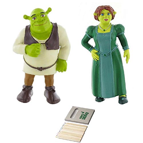 Price Toys Shrek Toys   8 cm Shrek en Fiona Mini Figuren   Ideale Cake Topper voor Shrek Ogre Party (Shrek/Fiona)