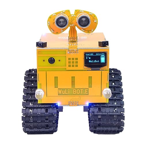 Puooifrty 1 Stuk WuLiBot Programmeerbare Robot Mixly+Scratch Dual Grafische Programmering Robot Geel Met Camera
