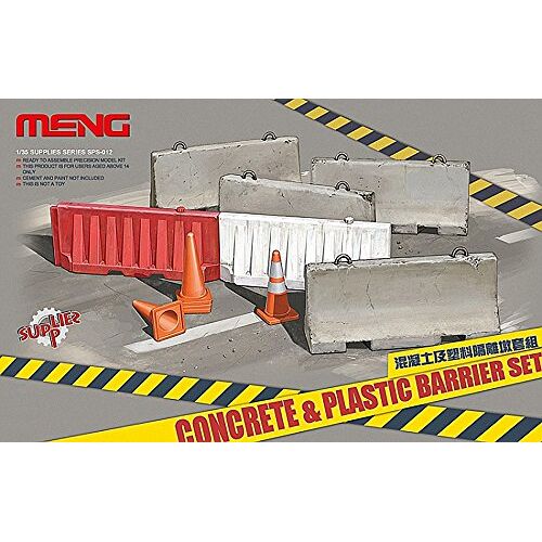 MENG 1:35 Schaal Model Beton en Plastic Barrier Set (Meerkleurig)