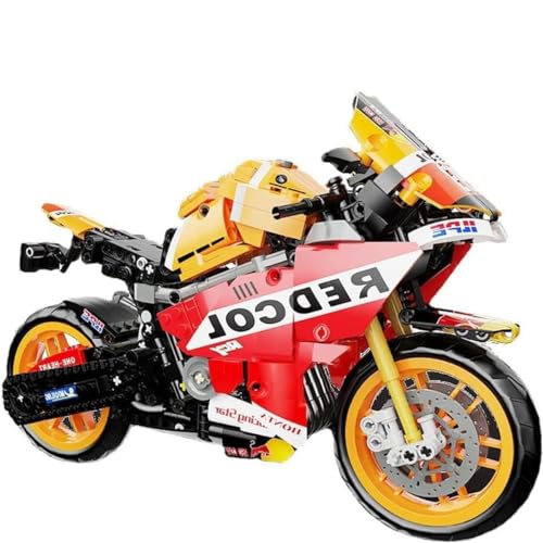 YILETKC Technologie motorfiets bouwstenen voor Honda CBR, 811 stuks Klembouwstenen Technologie Super motorfiets, Technologie Racing motorfiets constructie speelgoed cadeau voor kinderen en volwassenen