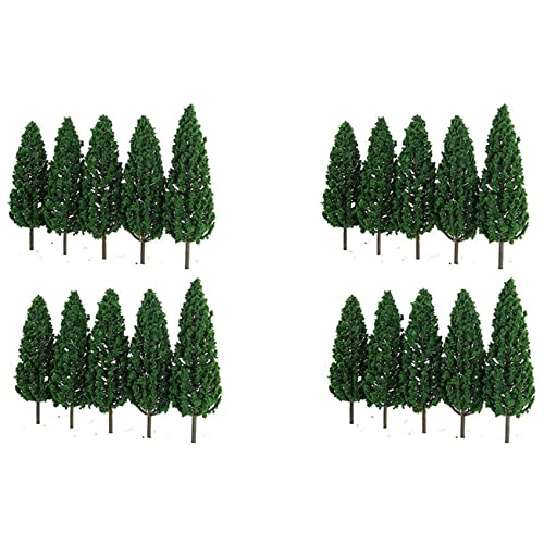 TsoLay 20 stuks bomen 1:25 modelbaan spoorweg gebouwen groen model voor OG schaal 1/25 spoorweg lay-out landschap