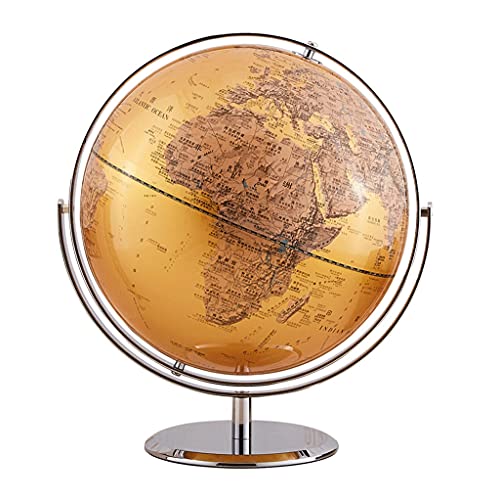FZHQNZJF geografische wereldbol Wereld Geografische Globes 12 Inch Desktop Wereldbol Met Gouden Oceanen En Stand 720 ° Rotatie Globe Van Wereld Voor Volwassenen wereld globe gift