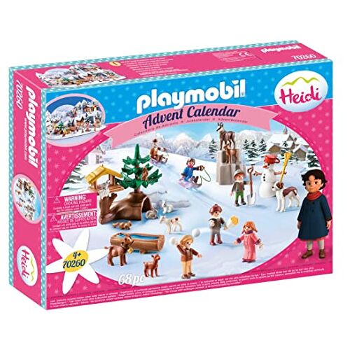 Playmobil Adventskalender 70260 Heidi's Winterwereld, voor Kinderen vanaf 4 Jaar, 68-delig