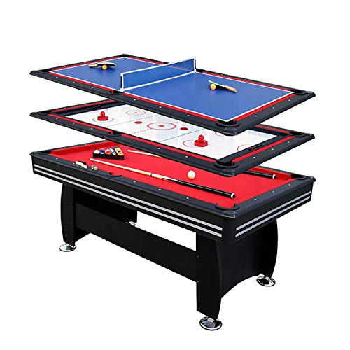 NOALED Populaire speeltafels, 3-in-1 multifunctionele speeltafel Compacte combinatiespeltafels Mini-speltafels Tafelvoetbaltafel Airhockeytafel Pooltafel Minitafel