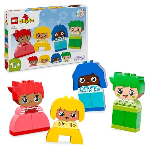 Lego DUPLO Mijn eerste Gevoelens en emoties, Educatief Speelgoed, 23 Gekleurde Bouwstenen en 4 Personages, Sociaal en Emotioneel Spelen, Paascadeau voor Peuters vanaf 18 Maanden 10415