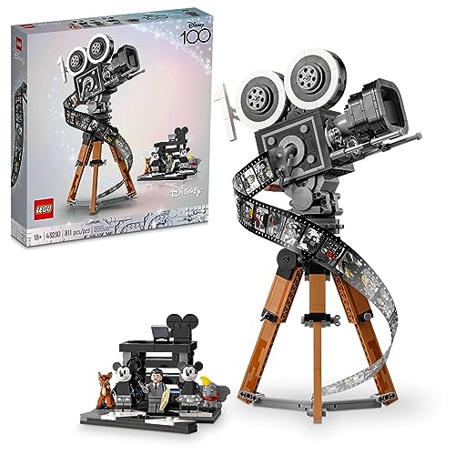 Lego Disney Walt Disney Tribute Camera 43230 Disney Fan Building Set, Vier Disney 100 met een verzamelstuk, perfect om te spelen en weer te geven, een leuk cadeau voor volwassen bouwers en fans