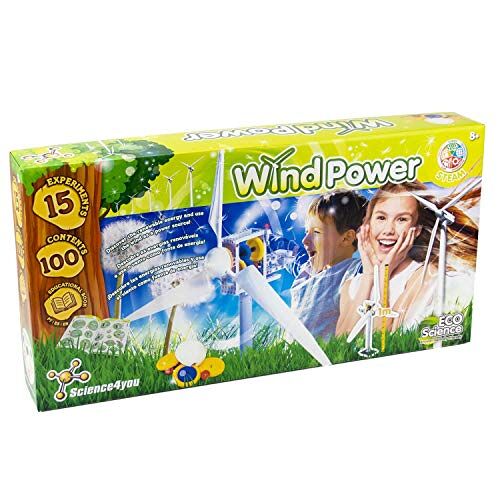 Science4you Gigantische windmolen 1 meter wind. Ecologisch en educatief speelgoed voor kinderen van 8 9 10 jaar. Gebruik hernieuwbare energie om batterijen op te laden