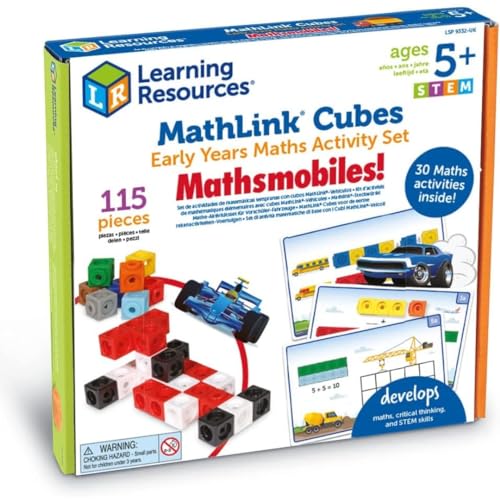 Learning Resources MathLink Kubussen Wiskundemobiel Vroeg Wiskunde 115-Stuk Activiteit Set