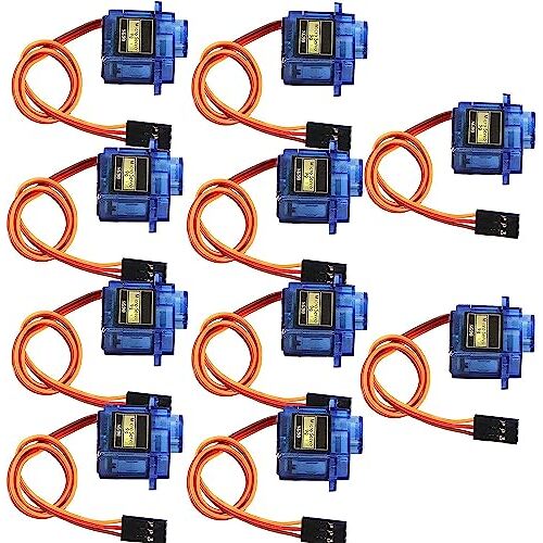 ALLOMN 10 stuks Micro Servo vliegtuig Servo Helikopter Servo Lock, hoge ambitieuze SG90 9g Mini Micro Servo voor RC helikopter, vliegtuig, auto voertuigmodellen