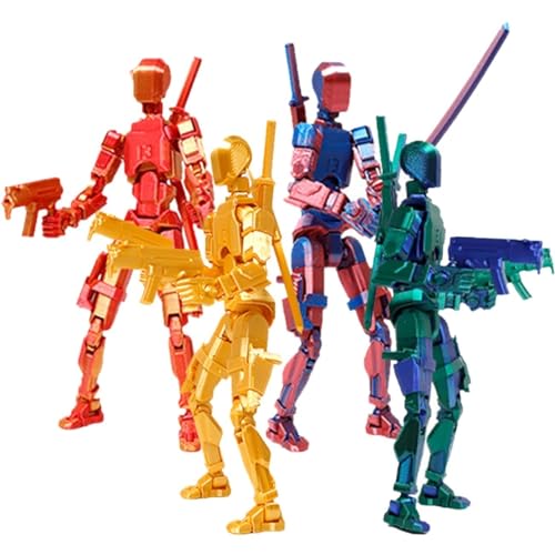 Fzysjve T13 actiefiguur, Titan 13 actiefiguur, T13 actiefiguurset, T 13 actiefiguur, DIY actiefiguur, Robo 13 actiefiguur, N13 actiefiguur, 3D-geprint actiefiguur (Color : 4pcs)