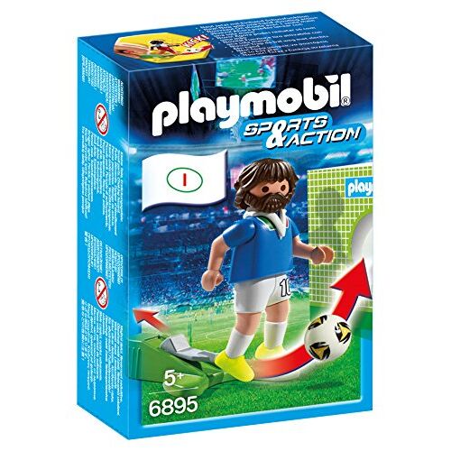 Playmobil 6895 Voetballer Italië, leuke fantasierijke rollenspel, speelsets geschikt voor kinderen vanaf 4 jaar