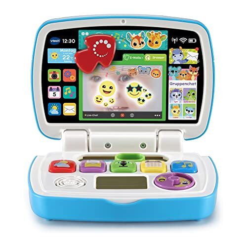 VTech Dierenvrienden-laptop – babyleercomputer met leerinhoud voor weer, emoties, rollenspel, muziek en meer – voor kinderen van 1 tot 3 jaar