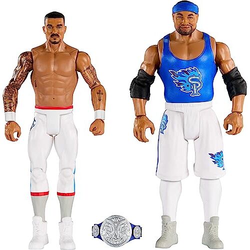 Mattel WWE Action Figuur gevechtspakket met 2 stuks van de  WWE Championship Titel Championship Showdown The New Day Montez Ford & Angelo Dawkins