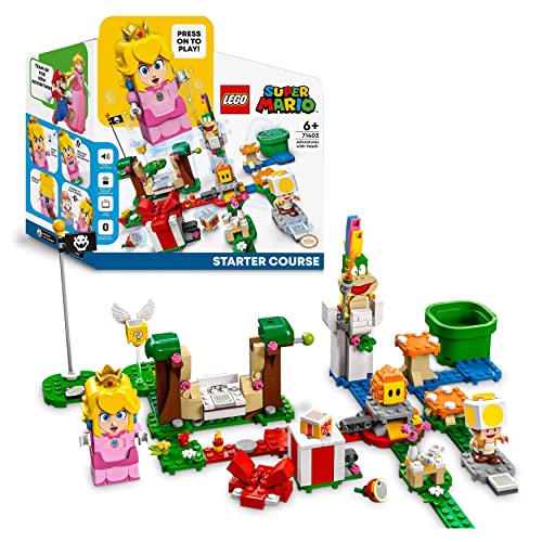 Lego Super Mario Avonturen met Peach startset Collectible Speelgoed met Gele Toad, Lemmy en Interactief Poppetje, Game Rollenspel Cadeau voor Kinderen vanaf 6, Jongens en Meisjes 71403