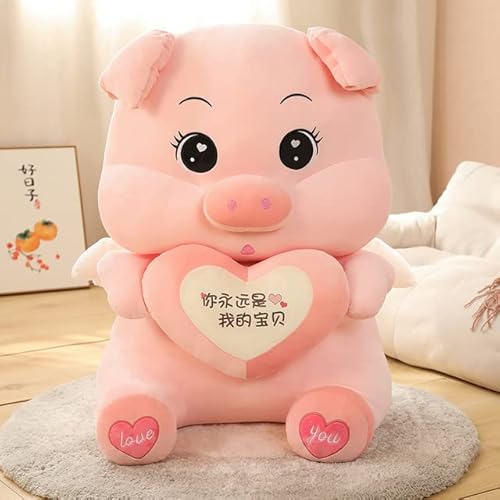 GagaLu Leuke piggy pluche speelgoed pop gevulde engel piggy pop zacht dons katoenen kussen leuke vriendin cadeau 60cm 4