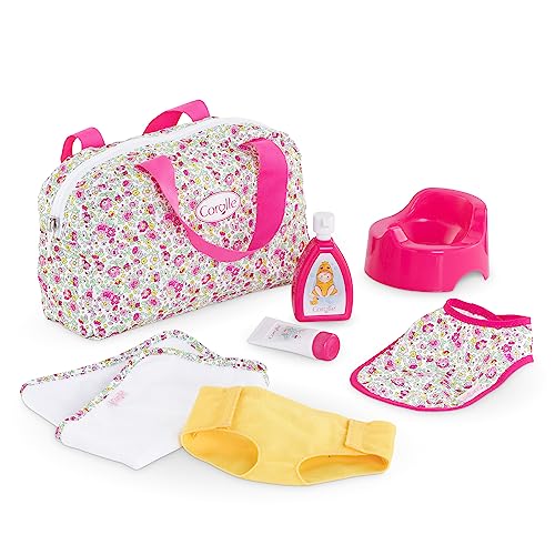 Corolle Wikkelaccessoireset met bloemmotief, 7 accessoires, voor poppen 36 cm, vanaf 2 jaar, 9000141540