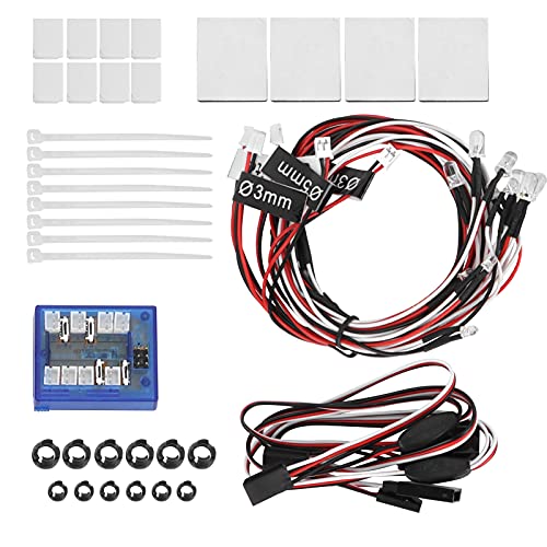 DAWH RC Auto Afstandsbediening Flitslicht, Low Power RC Model Afstandsbediening Licht 12 LED Simulatie Flitslicht voor Afstandsbediening Speelgoed RC Auto voor Jongen Meisje