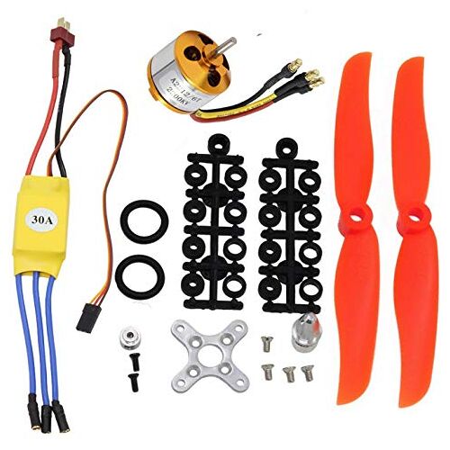 Kyrio 2200KV RC Borstelloze Motor 2212-6+ met 30A ESC Set + Gratis Mount Accessoires Kit Mount voor RC Vliegtuig Quadcopter Helikopter Vliegtuigen