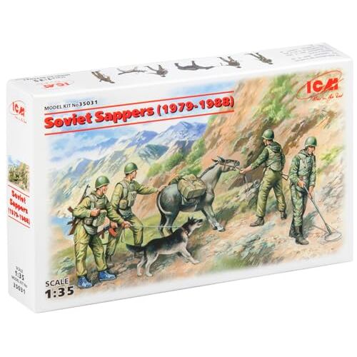 ICM 35031 1:35-Sovjet-Sappers (1979-1988) 4 Vijgen