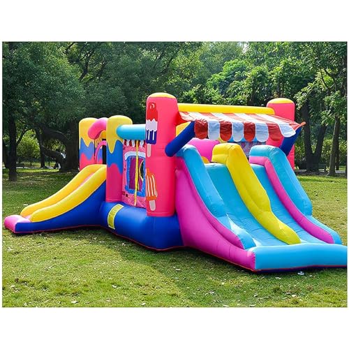 NOALED Zwembad Glijbanen Springkastelen Zomer Outdoor Opblaasbare Waterglijbaan Verdikking Kinderhuis Opblaasbaar Groot Kasteel Grote Trampoline, Springkasteel