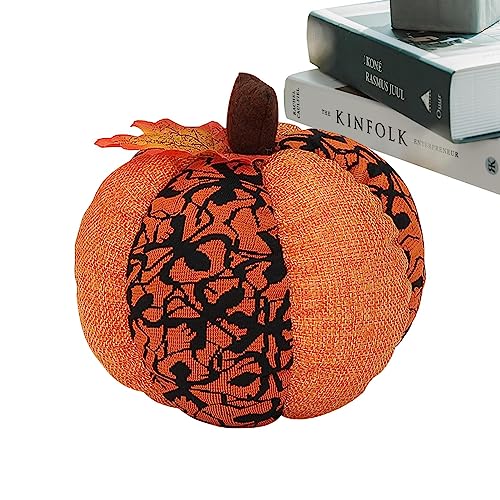 Eastuy Pluche Halloween Pompoen Knuffels   Zacht knuffelpompoenspeeltje,Comfortabele Pompoen Knuffels, Gevulde Pompoen Vorm Poppen voor Kinderen, Jongens, Verjaardag Kerstcadeaus