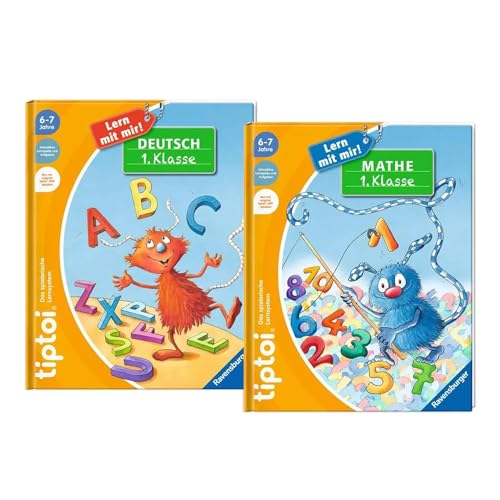 tiptoi Ravensburger Boekenset School Lern mit Mir Deutsch 1e klas en wiskunde 1e klas / rekenen, eerste cijfers, wiskunde, letters