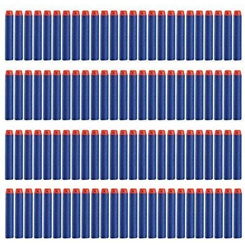 Topways ® 100 Pcs 7.2Cm Foam Darts Refill Bullet Voor Nerf Gun Kogels N-Strike Elite Serie Darts Blasters ( 100 Pack Blauw)