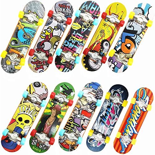 QINIFIFY Finger Skateboard Set, Set van 4 Mini Skateboards, Finger Skate Park Fingerboard Speelgoed, Cadeaus voor Kinderen