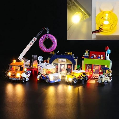 Generic USB-verlichtingsset voor Lego 60233 Donut Shop Openingsblokken Bouwset (NIET Inbegrepen LEGO Model)