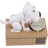 DAUZ Puppy Piggy Bank, Interessante Hond Kleine Piggy Bank Om Geld Te Besparen (Witte hond)