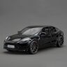 VIOLK 1:24 Geschikt for Tesla-gegoten automodel Geschikt for Model 3/Y/S/X geluid en licht speelgoedcollectie cadeau (Color : Model 3 Black)