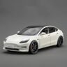 VIOLK 1:24 Geschikt for Tesla-gegoten automodel Geschikt for Model 3/Y/S/X geluid en licht speelgoedcollectie cadeau (Color : Model 3 White)
