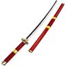 SuMemo Anime Black Samurai Ninja Sword Met Scabbard, Katana Sword Weaps Anime Ninja Sword Toy, Anime Fans/Rood