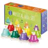 THE TWIDDLERS 8 Noot Kleurrijke Handbellen Set met Muziekblad & Geschenkdoos voor Baby's en Kinderen Montessori Muziekbellen